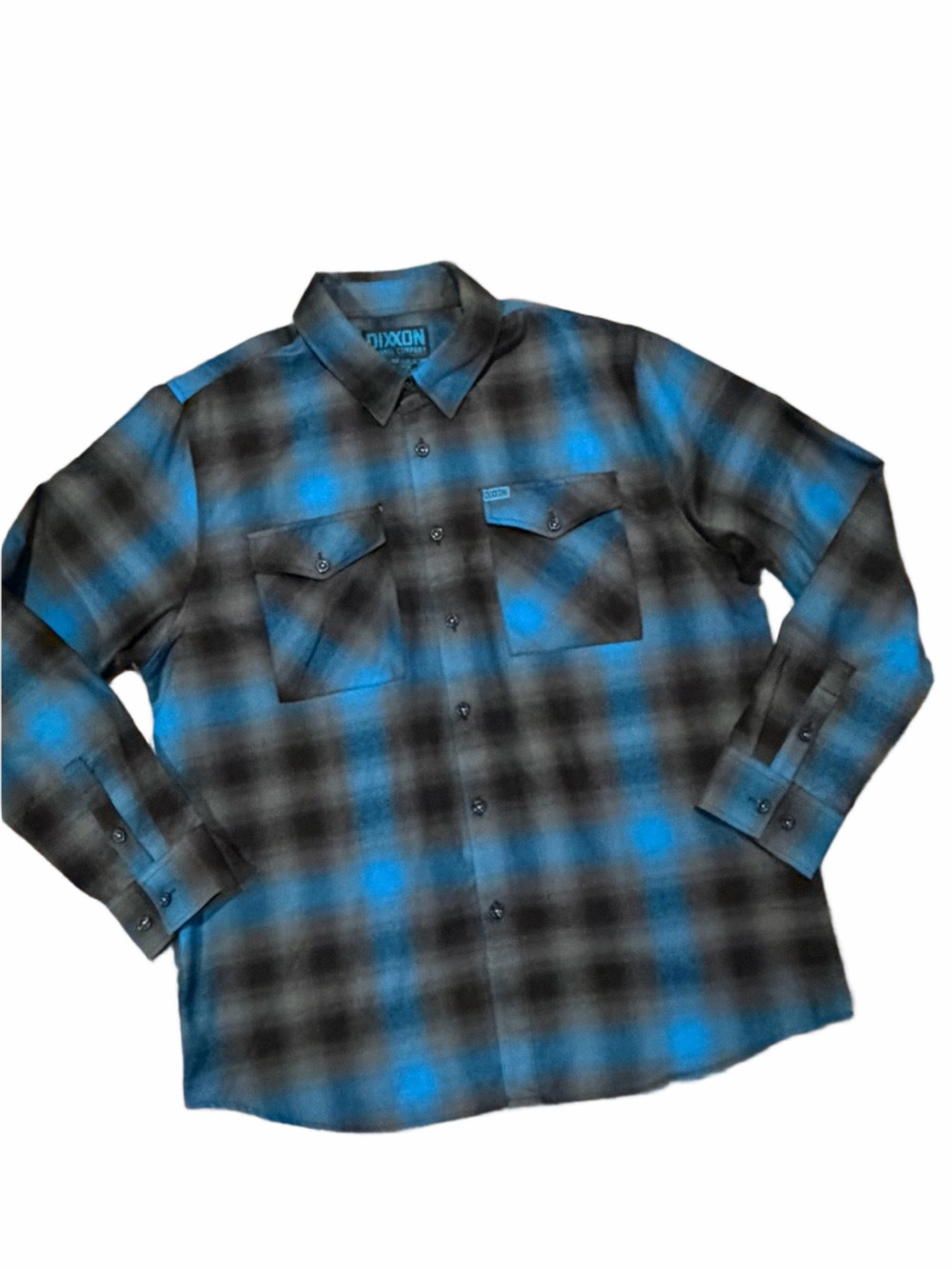Dixxon Flannel Co 10th Anniversary Blue Black Plaid D-Tech Shirt Men's 2X